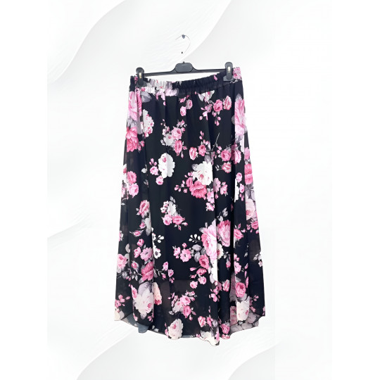 E&F musta kukkakuvioinen...