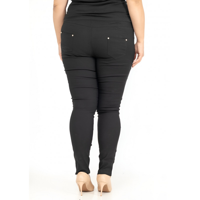 Girl Vivi svarta jeggings med dragkedjor (plus size) – kuva 4
