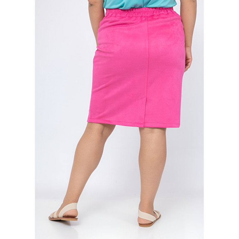 Veti Style rosa mockakjol med dragkedjor (plus size) – kuva 2