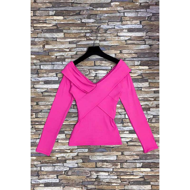 Elle Style Fanny pinkki pitkähihainen paita – kuva 3