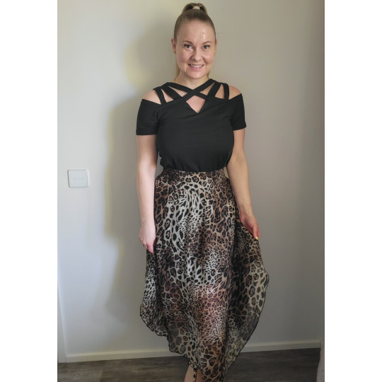 Leopard tryck kjol
