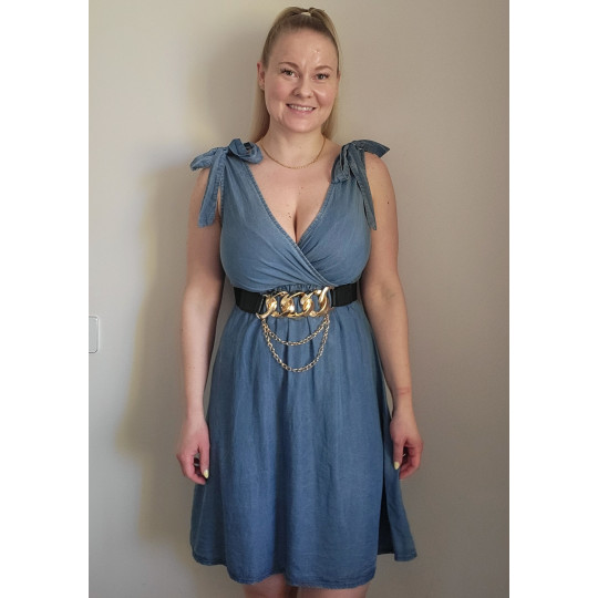 Svart kedjetrimmat midjebälte