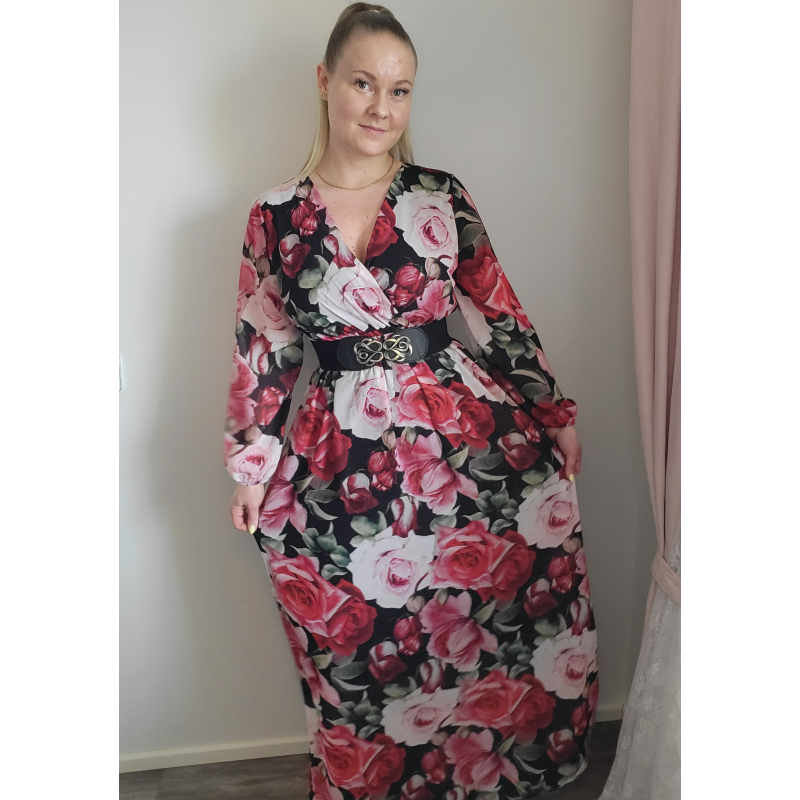 Dekorativt midjebälte med svart ros – kuva 4