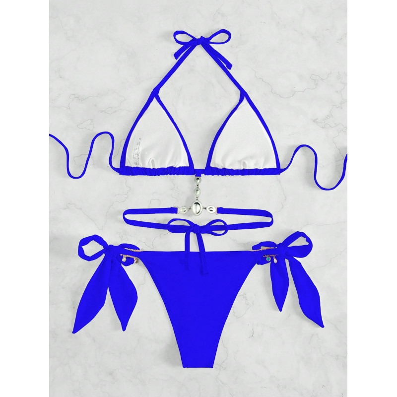 Blåa bling strängbikinier – kuva 4