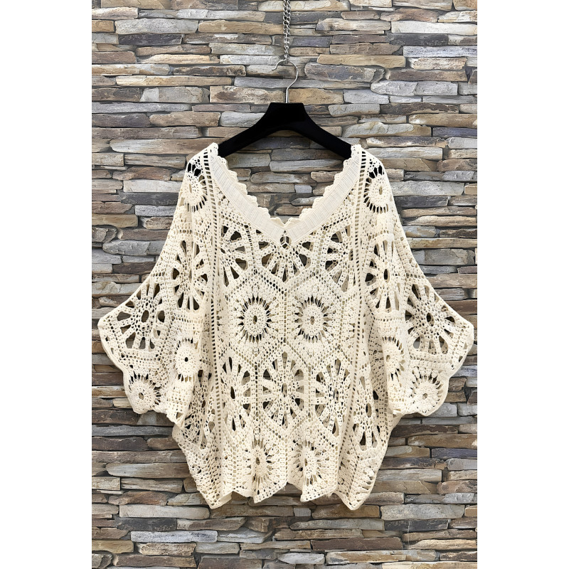 Elle Style Hena beige virkad tröja – kuva 2