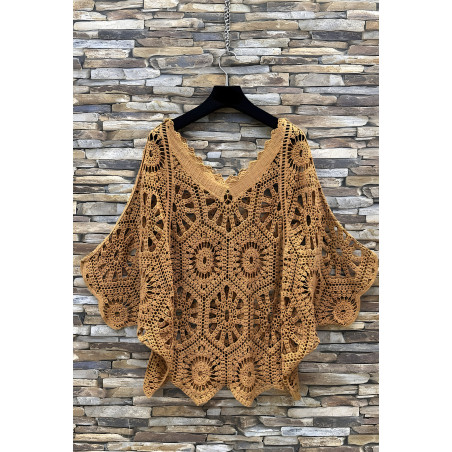 Elle Style Hena cappuccino virkad blus