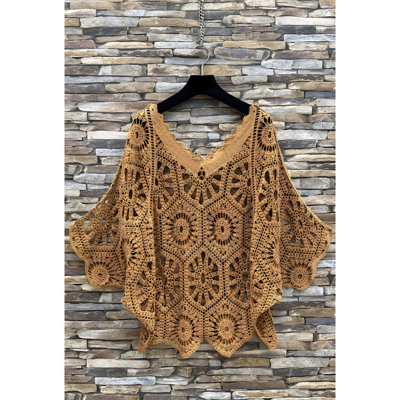 Elle Style Hena cappuccino virkad blus – kuva 2