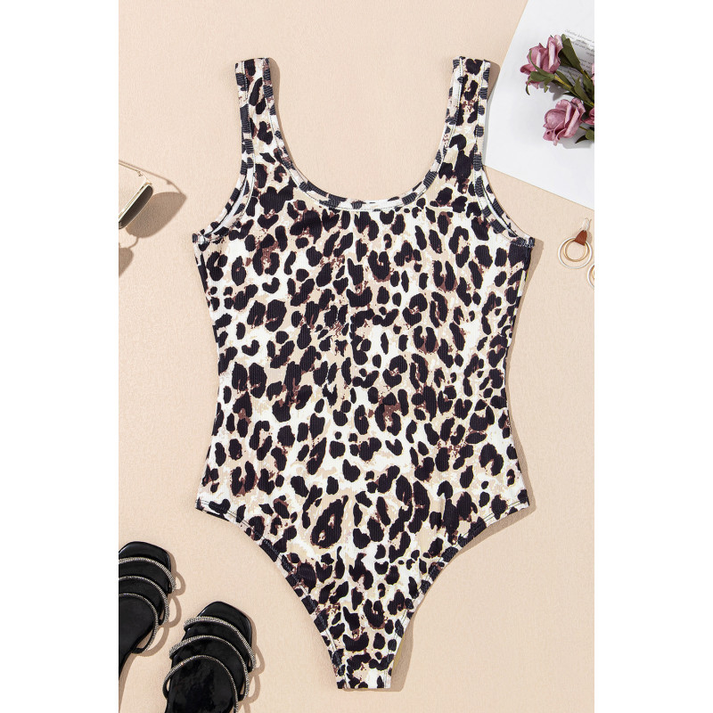 Tvåbandad leopardmönstrad body – kuva 4