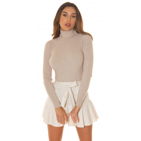 Cappuccino basic ribbad polotröja