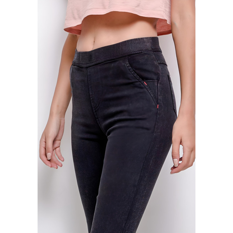 Vera mörkgrå högmidjade jeggings – kuva 4