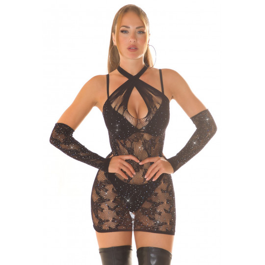 Musta strassikoristeinen...