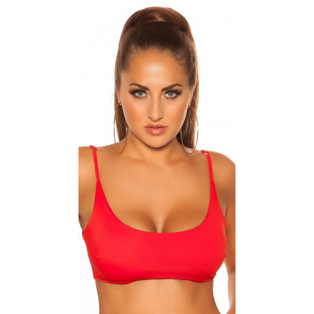 Koucla röd basic bikinitopp