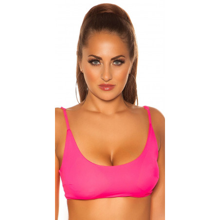 Koucla neonpinkit basic bikiniliivit