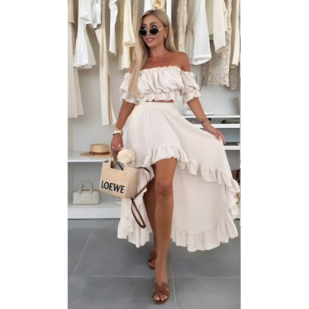 Rosy Days kvinnlig beige kjolset