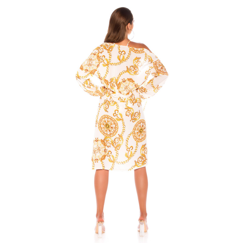 Valkoinen printtikuvioinen kimono – kuva 2