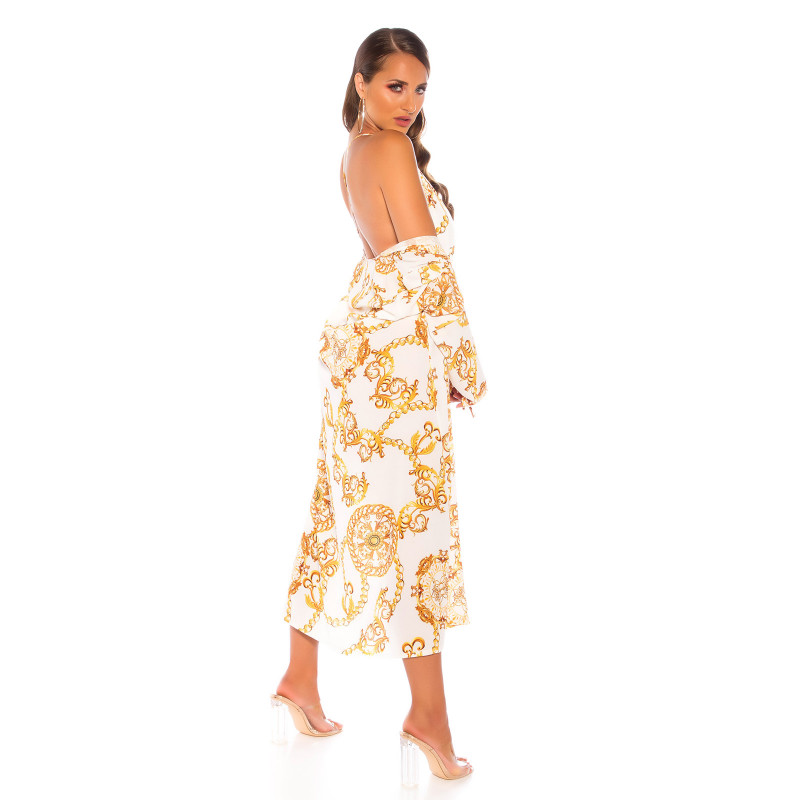 Vit kimono med tryckmönster – kuva 3