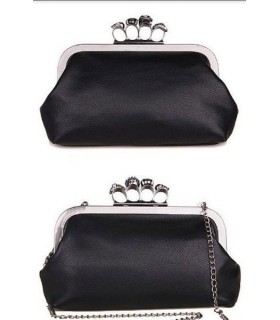 Skull Black Strapless Handbag