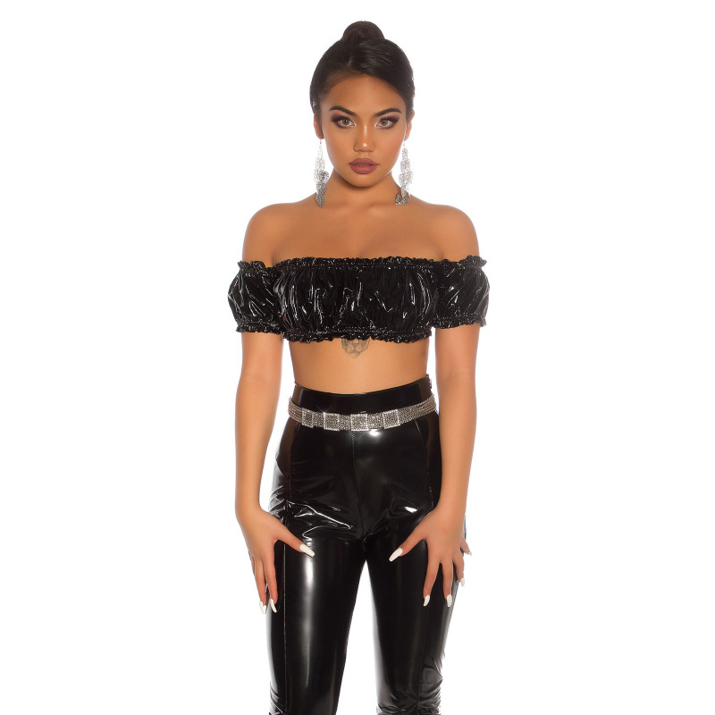 Koucla musta latex look latinapaita – kuva 4