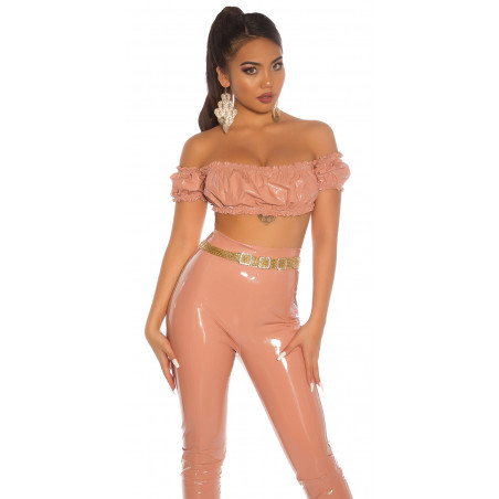 Koucla rosa latex look-latinaskjorta