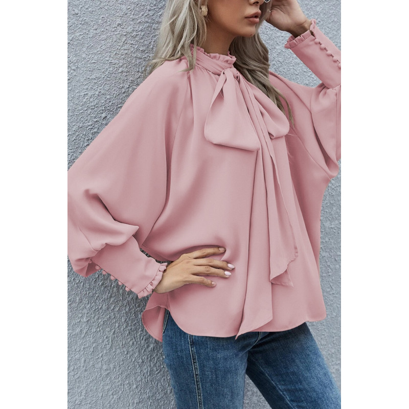 Rosa blus med fluga – kuva 3