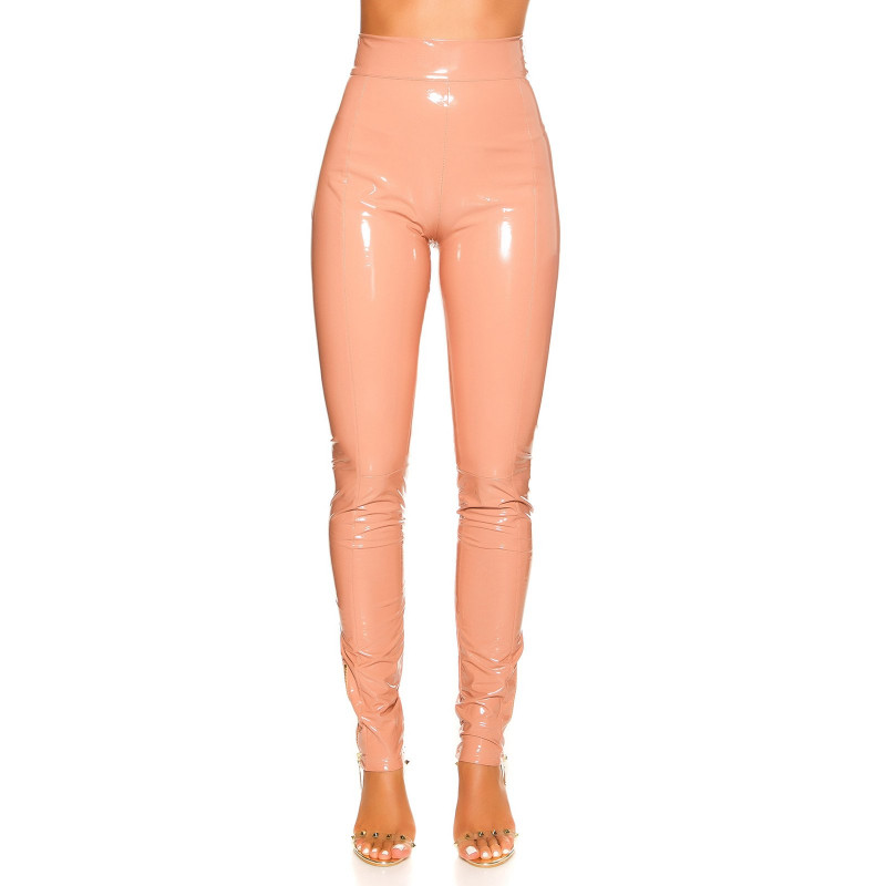 Koucla rosa peppbyxor i latex look – kuva 2