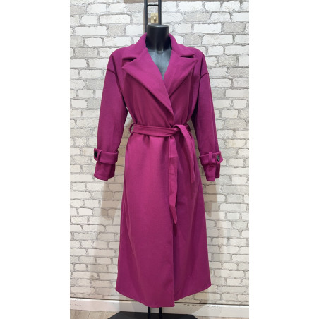 My Style mauve trenchcoat med bälte