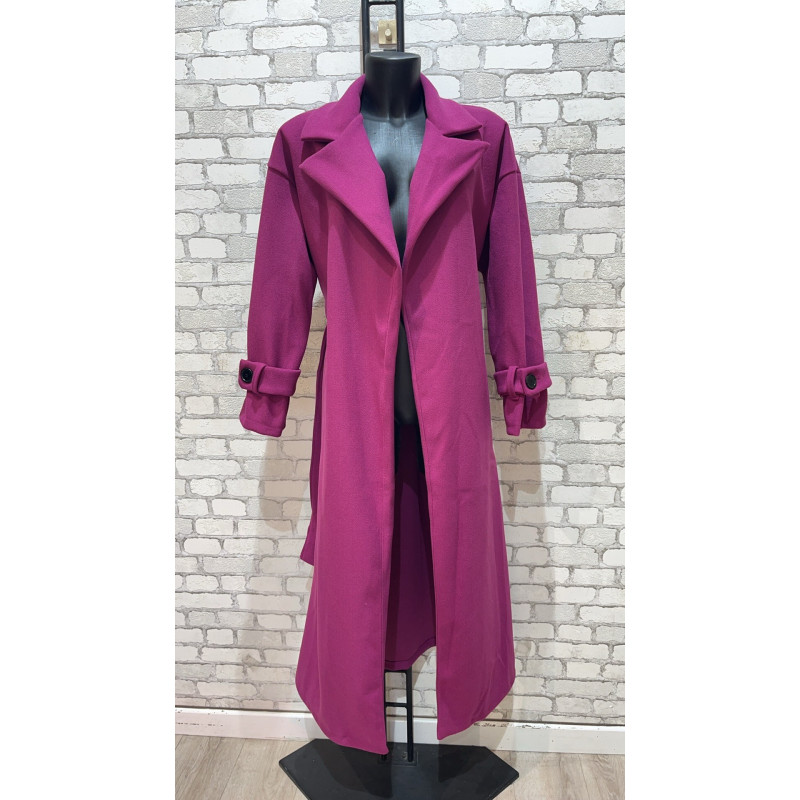 My Style mauve trenchcoat med bälte – kuva 2