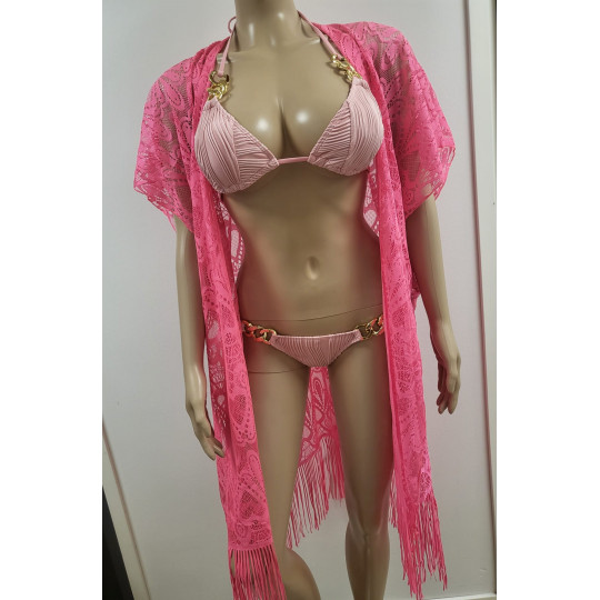 Heart pinkki pitsikimono...