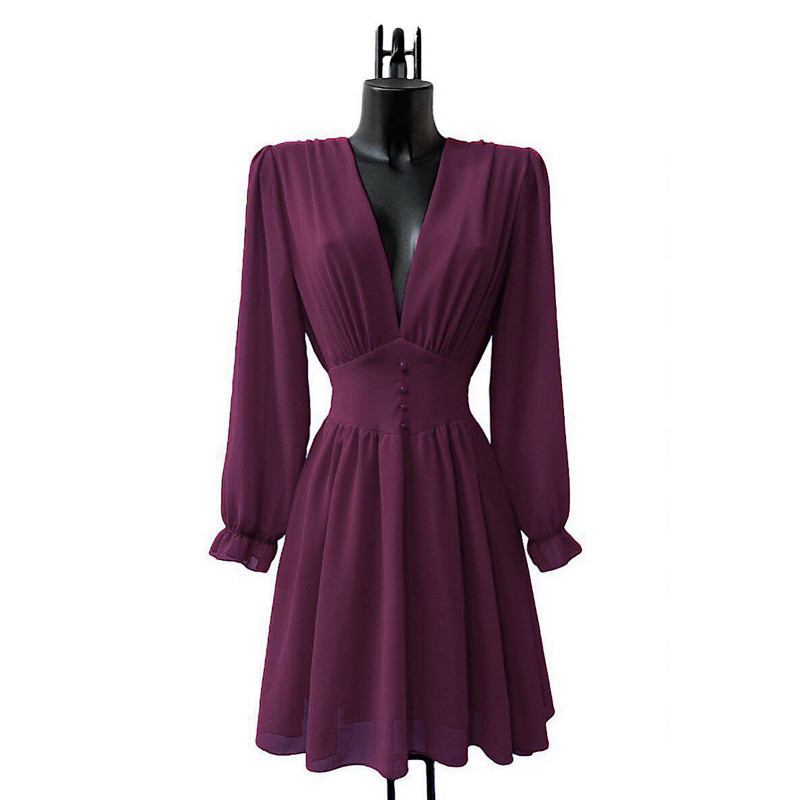 Elle Style Juliette mauve mekko helminapeilla – kuva 2