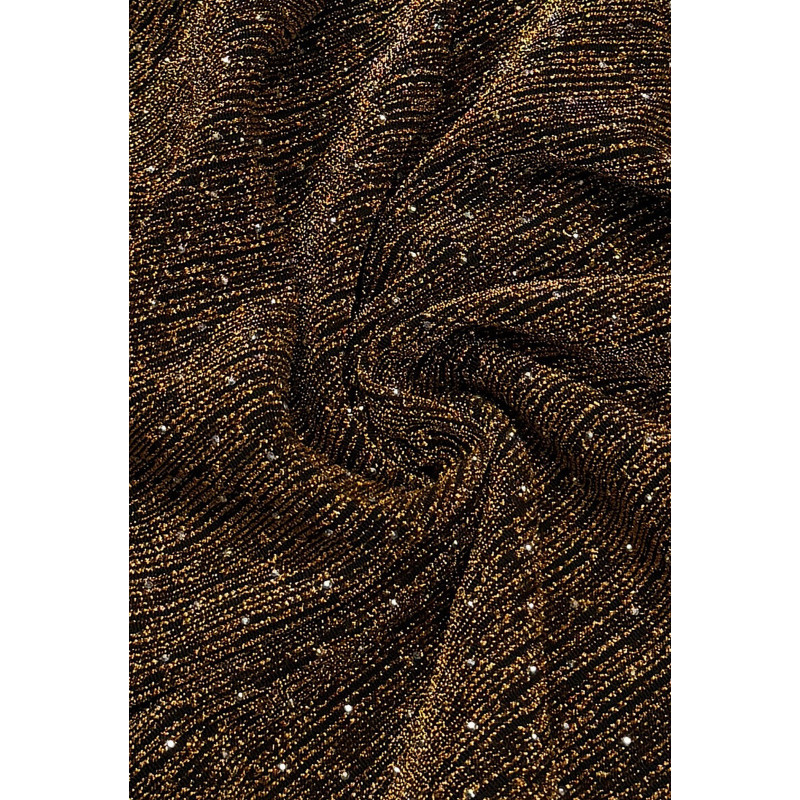 Shibelle guldfärgad strassdekorerad wrap-look v-klänning – kuva 2