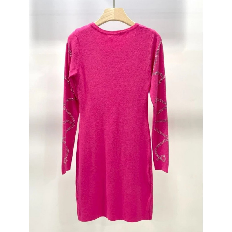 Rosy Days rosa stickklänning med strass – kuva 2