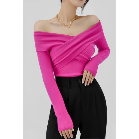 Elle Style Fanny pinkki pitkähihainen paita