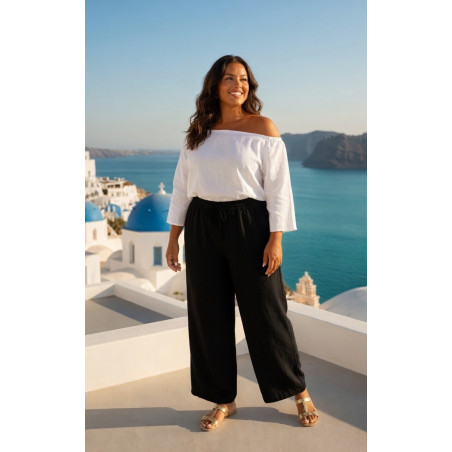 Mily mustat kesähousut (plus size)
