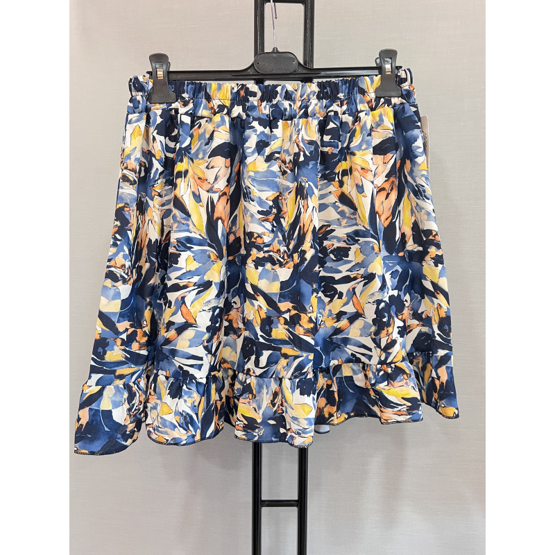 Mily blå blommönstrad shortskjol (plus size) – kuva 2