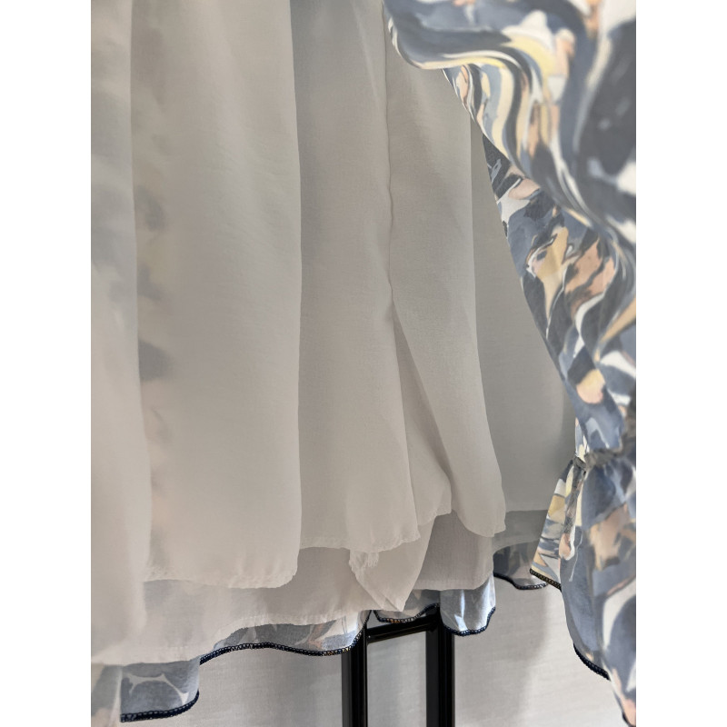 Mily blå blommönstrad shortskjol (plus size) – kuva 4