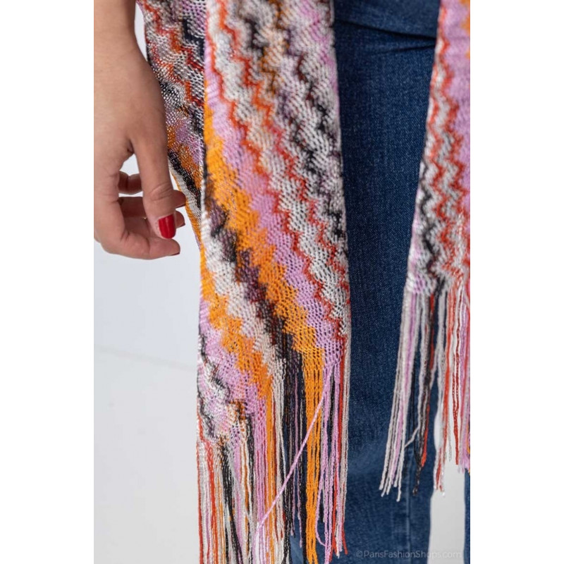 MARCO färgglad kimono med fransar – kuva 2