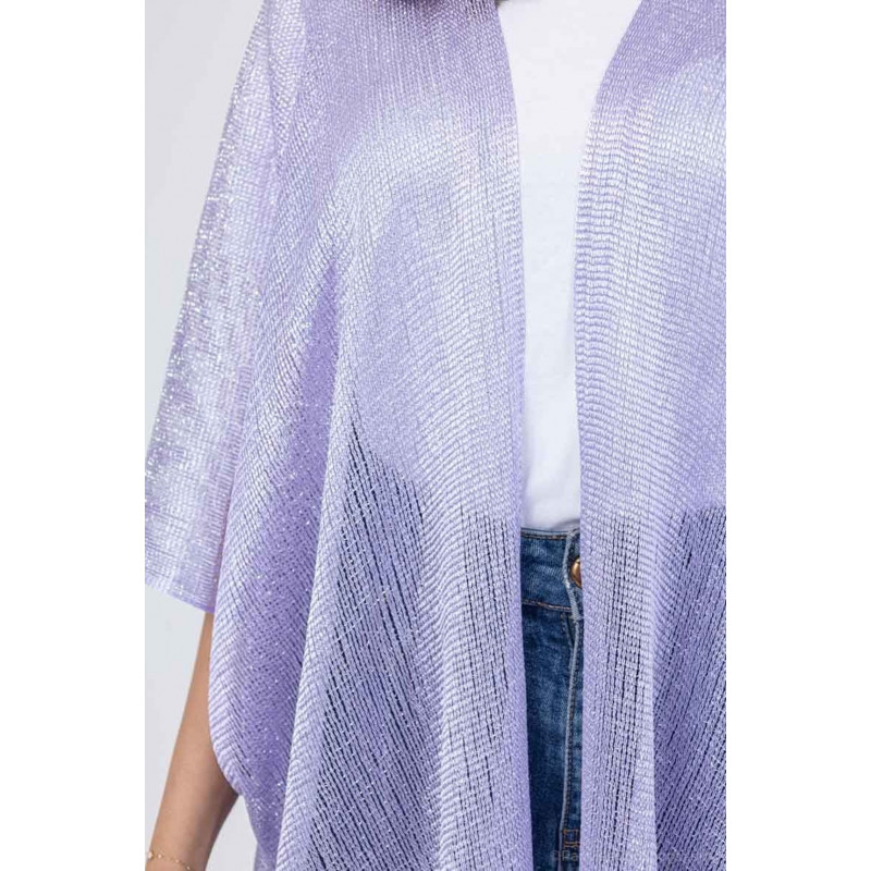 MARCO glittrande lila kimono med fransar – kuva 2