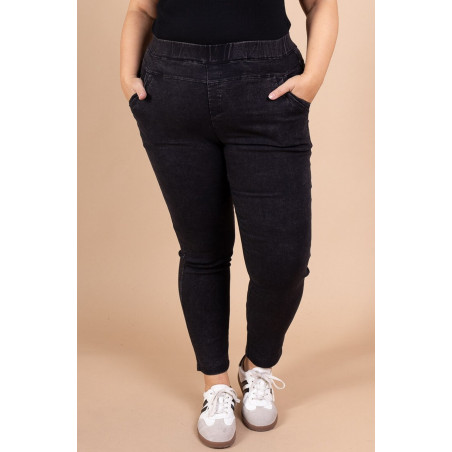 Best Fashion mustat jeggingsit (plus size)
