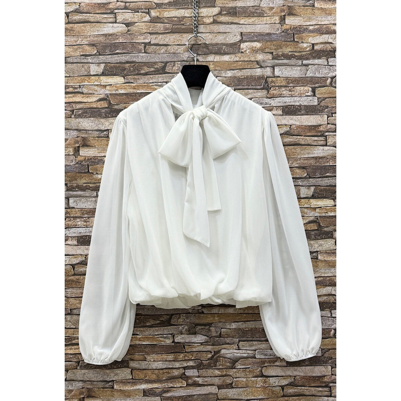 Elle Style Danae vit blus med spets – kuva 2